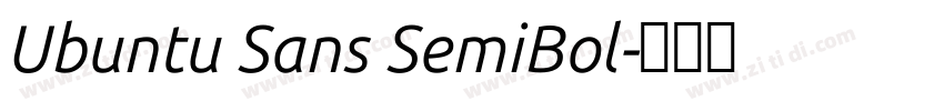 Ubuntu Sans SemiBol字体转换